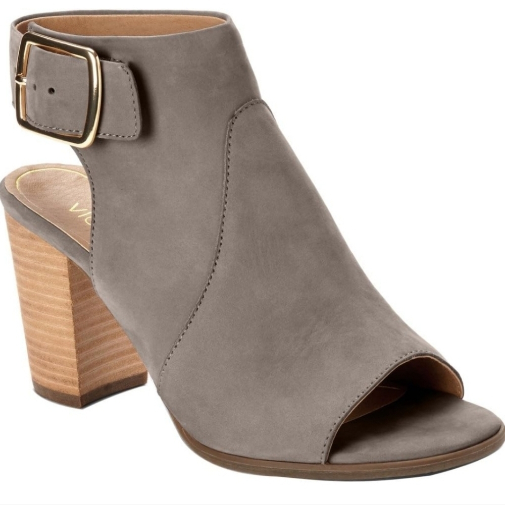 Vionic Women s Perk Blakely Open Toe Slingback Heel Ladies Peep Toe Booties sz 6